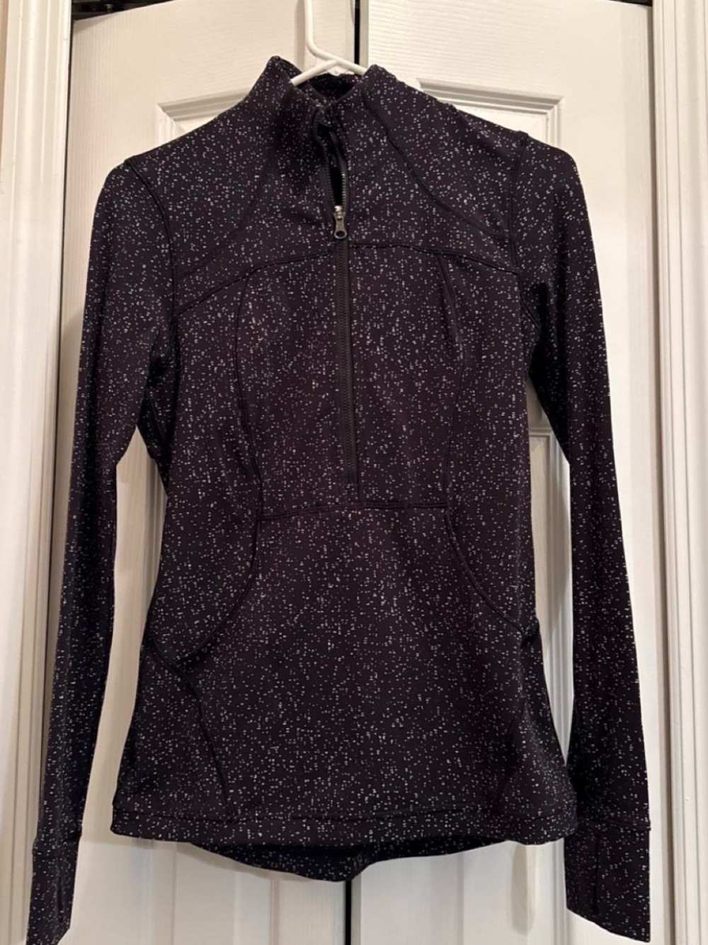 lululemon athletica Black Speckled Half-Zip Pullover